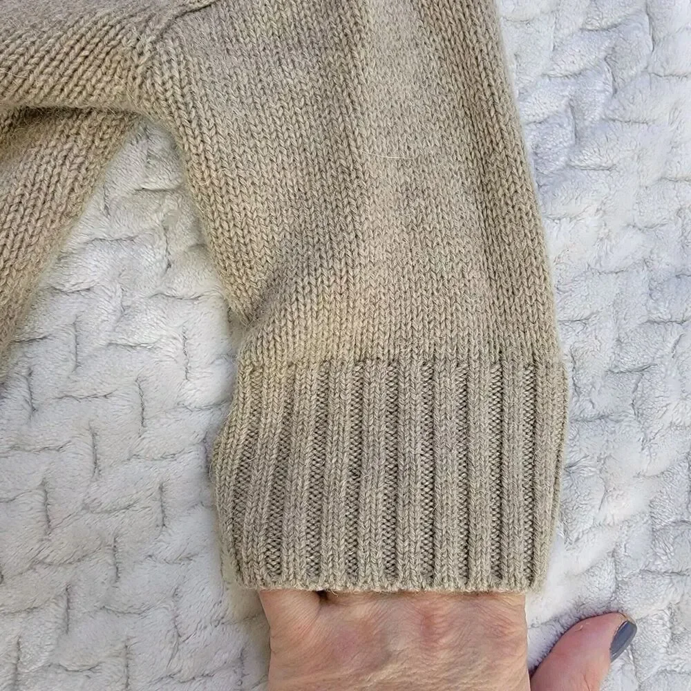 Vince Snap Up Cashmere Alpaca Wool Blend Long‎ Sweater Women’s Size XS Pockets